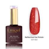 Emigel - Reflective Gel Polish - 010 - HOT RED