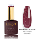 Emigel - Snowflakes Gel Polish - RUBY SNOWFLAKE - 007