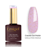 Emigel - Crackle Polish - 005 - VANILLA PINK CRACKLE