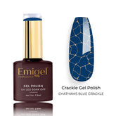 Emigel - Crackle Polish - 007 - CHATHAMS BLUE CRACKLE