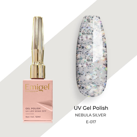 Emigel - UV Gel Polish - NEBULA SILVER - E017