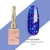 Emigel - UV Gel Polish - PURPLE MONSTER GLITTER - E024