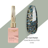 Emigel - UV Gel Polish - COMETBLACK GLITTER - E042