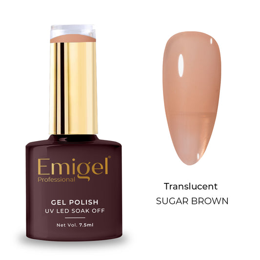 Emigel - Translucent Gel Polish - 009 - SUGAR BROWN