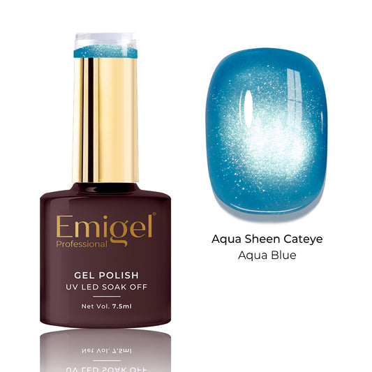 Special Gel Polish- Aqua Sheen Cateye  -013- Aqua Blue