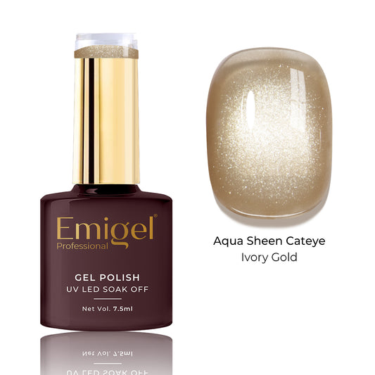 Special Gel Polish- Aqua Sheen Cateye  -016-Ivory Gold