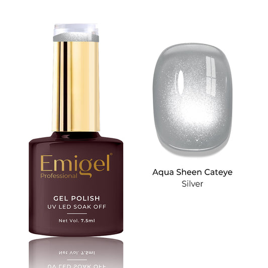 Special Gel Polish- Aqua Sheen Cateye -001- Silver