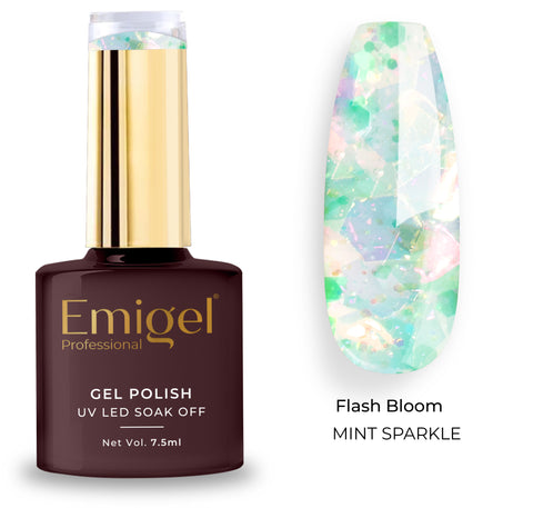 Special gel Polish-Flash Bloom Gel Polish-003-Mint Sparkle
