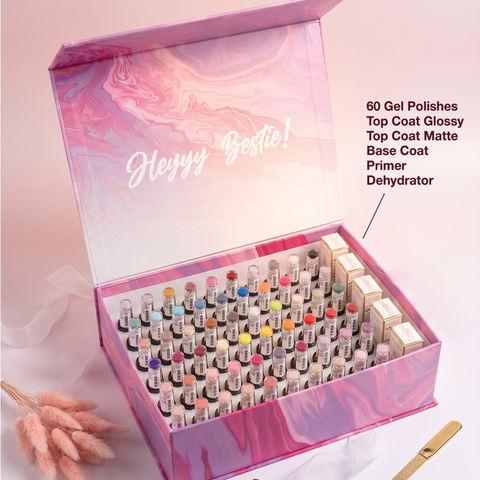 Gel polish Kit 65 pc ( 60 pc + 5 pc complimentary with shade card)