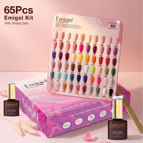 Gel polish Kit 65 pc ( 60 pc + 5 pc complimentary with shade card)