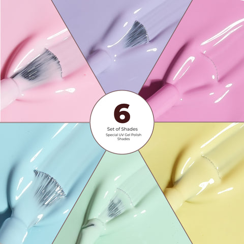 Emigel - Set of 6-  Cheese Candy UV Gel Polish