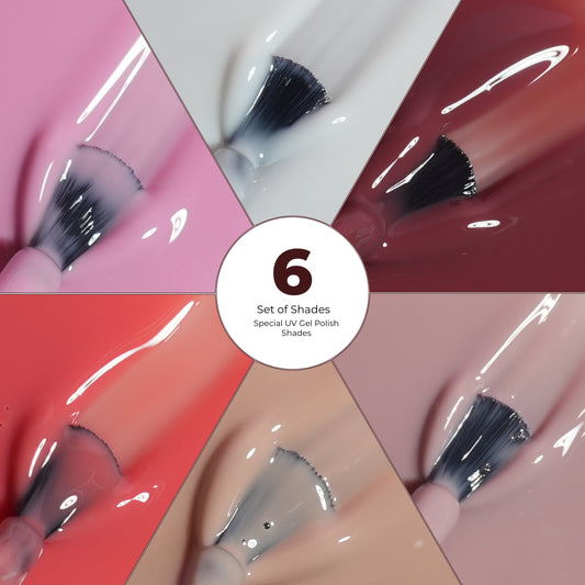 Emigel - Set of 6- Translucent UV Gel