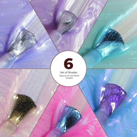 Emigel - Set of 6- Aurora UV Gel Polish