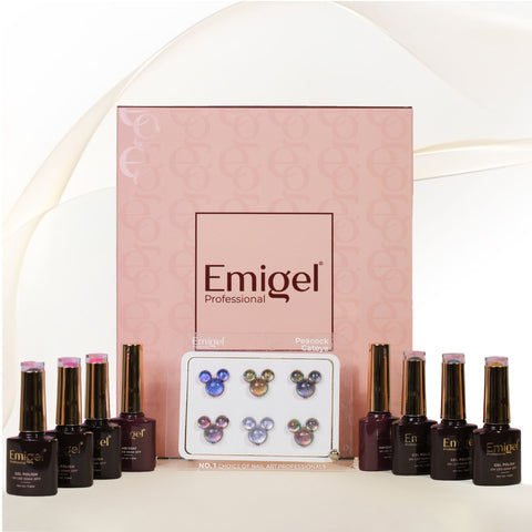 Emigel - Set of 6- Peacock Cateye UV Gel Polish