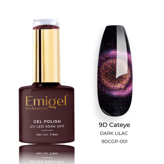 Emigel - 9D Cateye Gel Polish - 001 - DARK LILAC