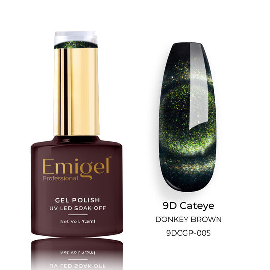 Emigel - 9D Cateye Gel Polish - 005 - DONKEY BROWN