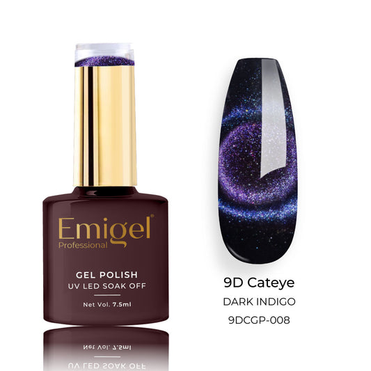 Emigel - 9D Cateye Gel Polish - 008 - DARK INDIGO