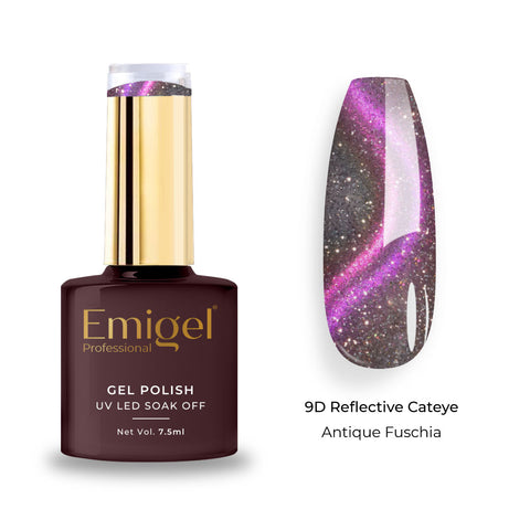 Emigel - 9D Reflective Cateye Gel Polish - 003 - Antique Fuschia