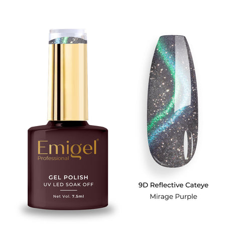 Emigel - 9D Reflective Cateye Gel Polish - 004 - Mirage Purple