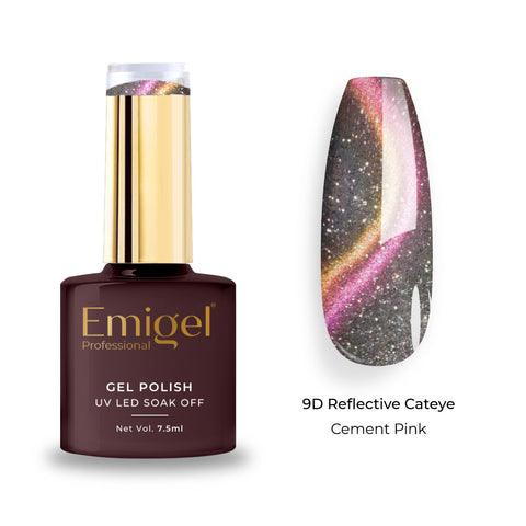 Emigel - 9D Reflective Cateye Gel Polish - 007 - Cement Pink