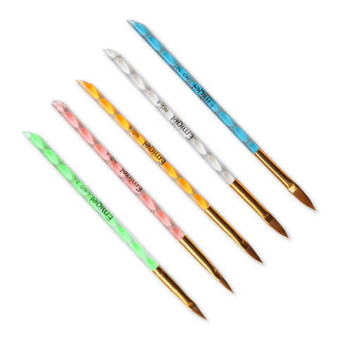 Emigel - Acrylic Brush - Pack of 5 Pcs