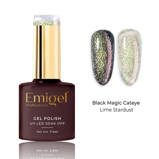 Emigel - Black Magic Cateye - 009 -  Lime Stardust