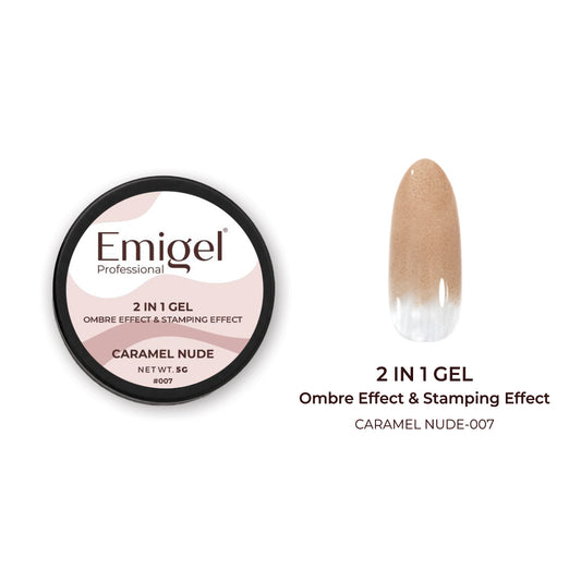 Emigel 2-in-1 Ombre & Stamping Gel - 007 - Caramel Nude (5g)