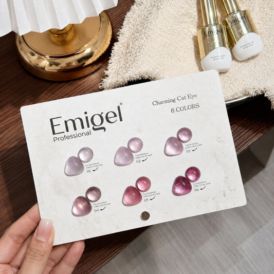 Emigel - Charming UV Cat Eye Gel Polish Kit - 6 Shades