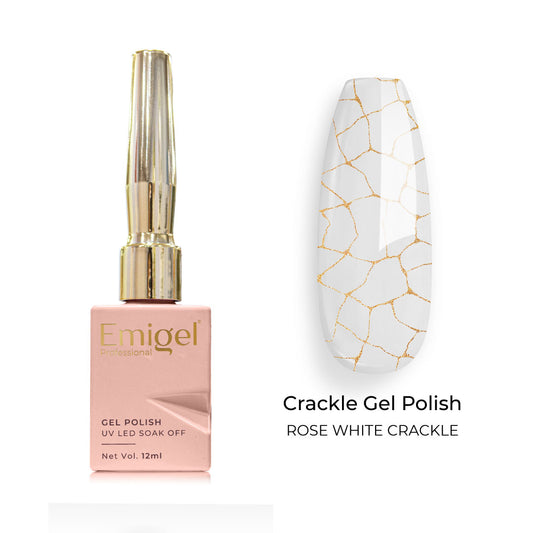 Emigel - Crackle Polish - 002 - ROSE WHITE CRACKLE