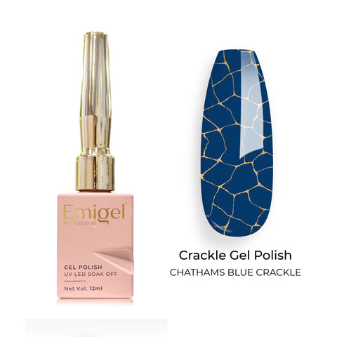 Emigel - Crackle Polish - 007 - CHATHAMS BLUE CRACKLE
