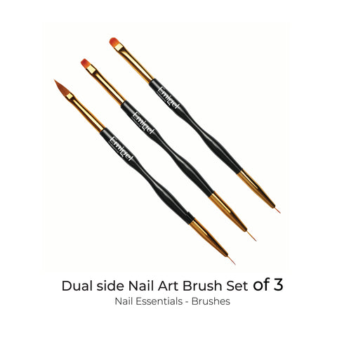 Emigel - Dual Side Nail Art Brush -(Set of 3 Pcs)
