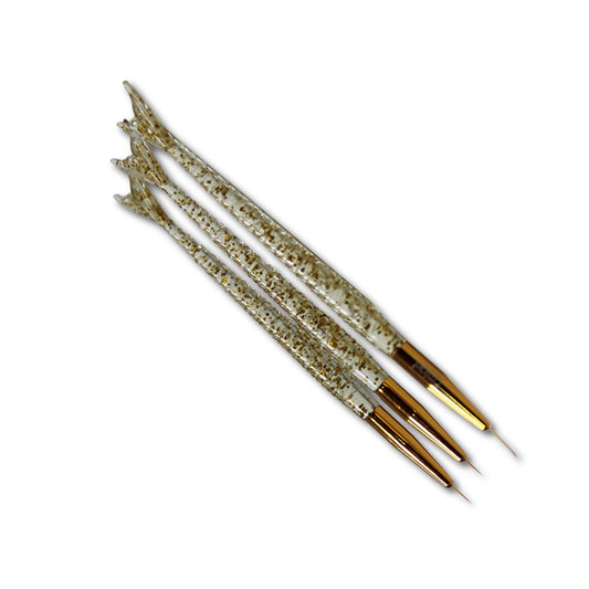 Emigel - Fishtail Liner Brush - Golden (Set of 3 Pcs)