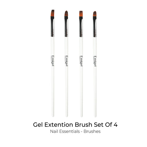 Emigel - Gel Extension Brush Set of 4