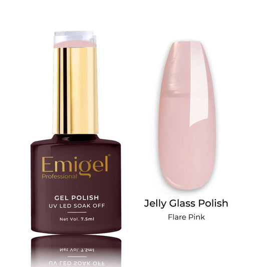 Emigel - Jelly Glass Gel Polish - 002 - FLARE PINK 1080