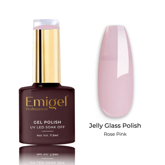 Emigel - Jelly Glass Gel Polish - 003 - ROSE PINK