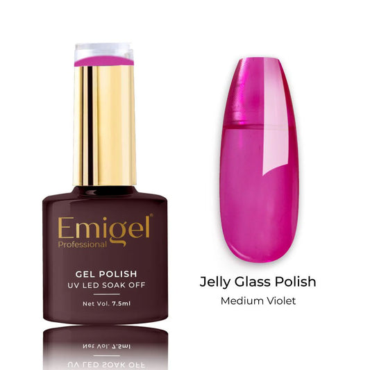 Emigel - Jelly Glass Gel Polish - 006 - MEDIUM VOILET 1080