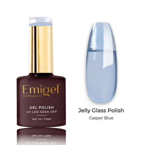 Emigel - Jelly Glass Gel Polish - 009 - CASPER BLUE