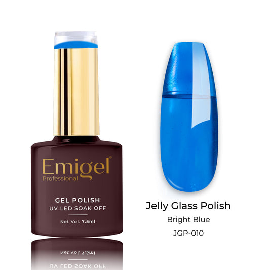 Emigel - Jelly Glass Gel Polish - 010 - BRIGHT BLUE