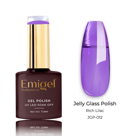 Emigel - Jelly Glass Gel Polish - 012 - RICH LILAC