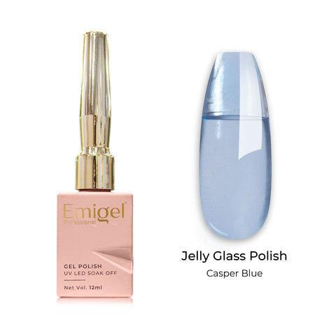 Emigel - Jelly Glass Gel Polish - 009 - CASPER BLUE