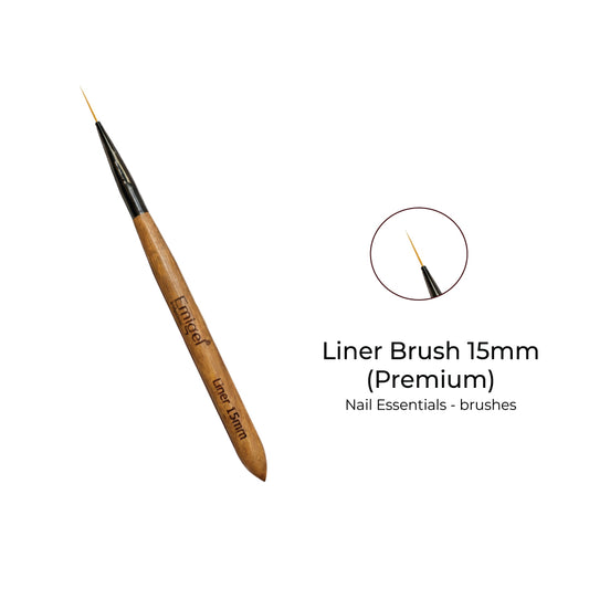 Emigel - Premium Nail Art Brushes (Wooden) - Liner Brush 15mm