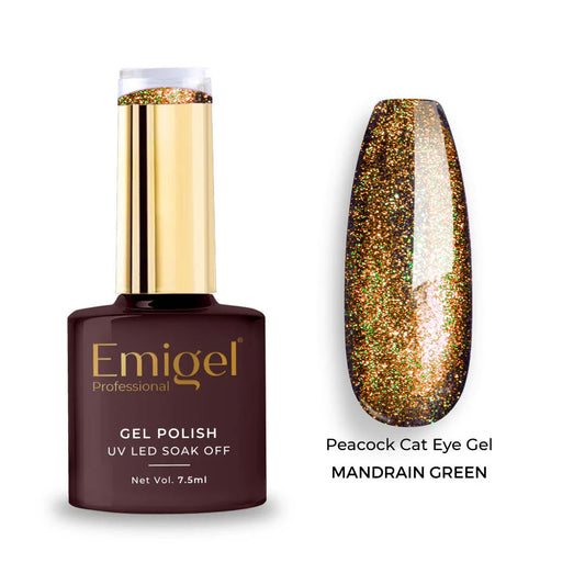 Emigel - Peacock Cat Eye - 002 - MANDRAIN GREEN 1080