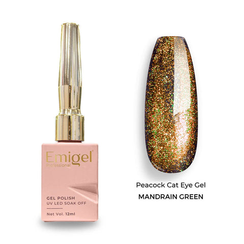 Emigel - Peacock Cat Eye - 002 - MANDRAIN GREEN