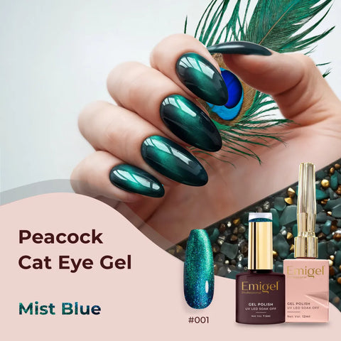 Emigel - Peacock Cateye - 001 - MIST BLUE