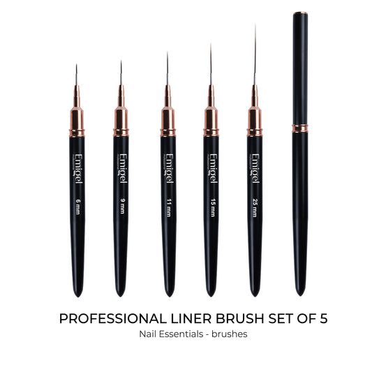 Emigel - Professional Liner Brush Set – 5 Pcs