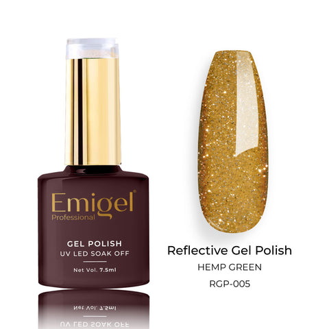 Emigel - Reflective Gel Polish - 005 - HEMP GREEN