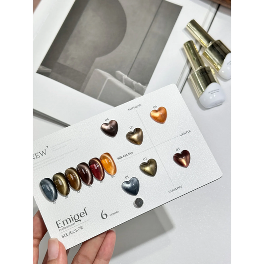 Emigel - Silk UV Cateye Polish Kit - 6 Shades