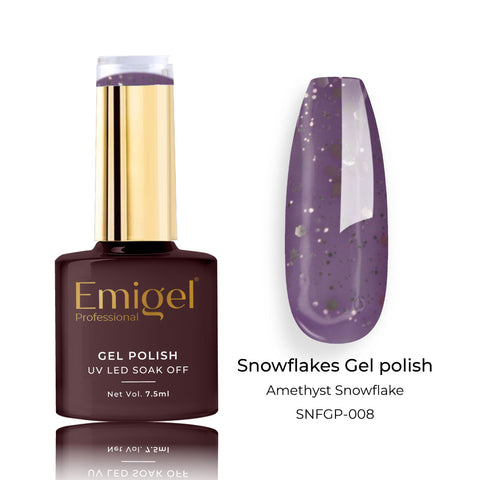 Emigel - Snowflakes Gel Polish - ⁠AMETHYST SNOWFLAKE  - 008