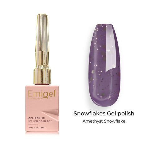 Emigel - Snowflakes Gel Polish - ⁠AMETHYST SNOWFLAKE  - 008