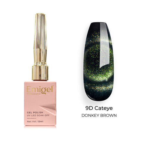 Emigel - 9D Cateye Gel Polish - 005 - DONKEY BROWN
